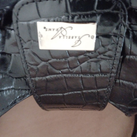 Isabella Adams Black Crocodile Ge urine Leather Shoulder Handbag - Picture 3 of 9